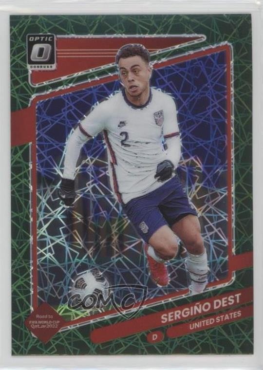 2021 Panini Donruss Road to Qatar Optic Green Velocity Prizm Sergino Dest 0ob8