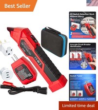 Advanced Circuit Breaker Tester with LED Alerts & Durable Storage Case Included