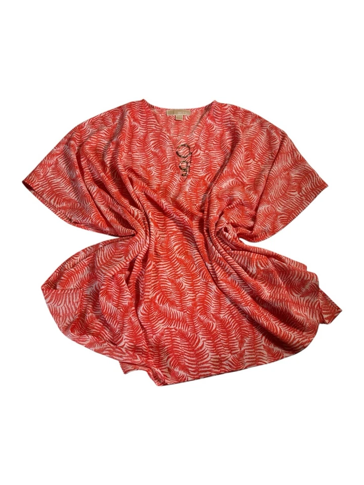 Traje de baño Michael Kors encubrimiento talla S/M equipo de playa naranja fluido Foto 4 de 4