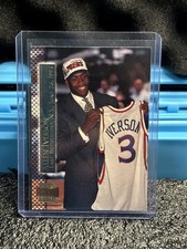 1996 Allen Iverson Topps Stadium Club Shining Moments RC ROOKIE Card # SM15??. rookie card picture