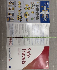 AMERICAN AIRLINES A 321 Safety Card