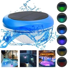 Solar LED RGB Light Outdoor Garden Pond Swimming Pool Floating Waterproof Lamps