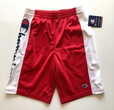Champion Boys Shorts red logo gym shorts athletic boys M NWT