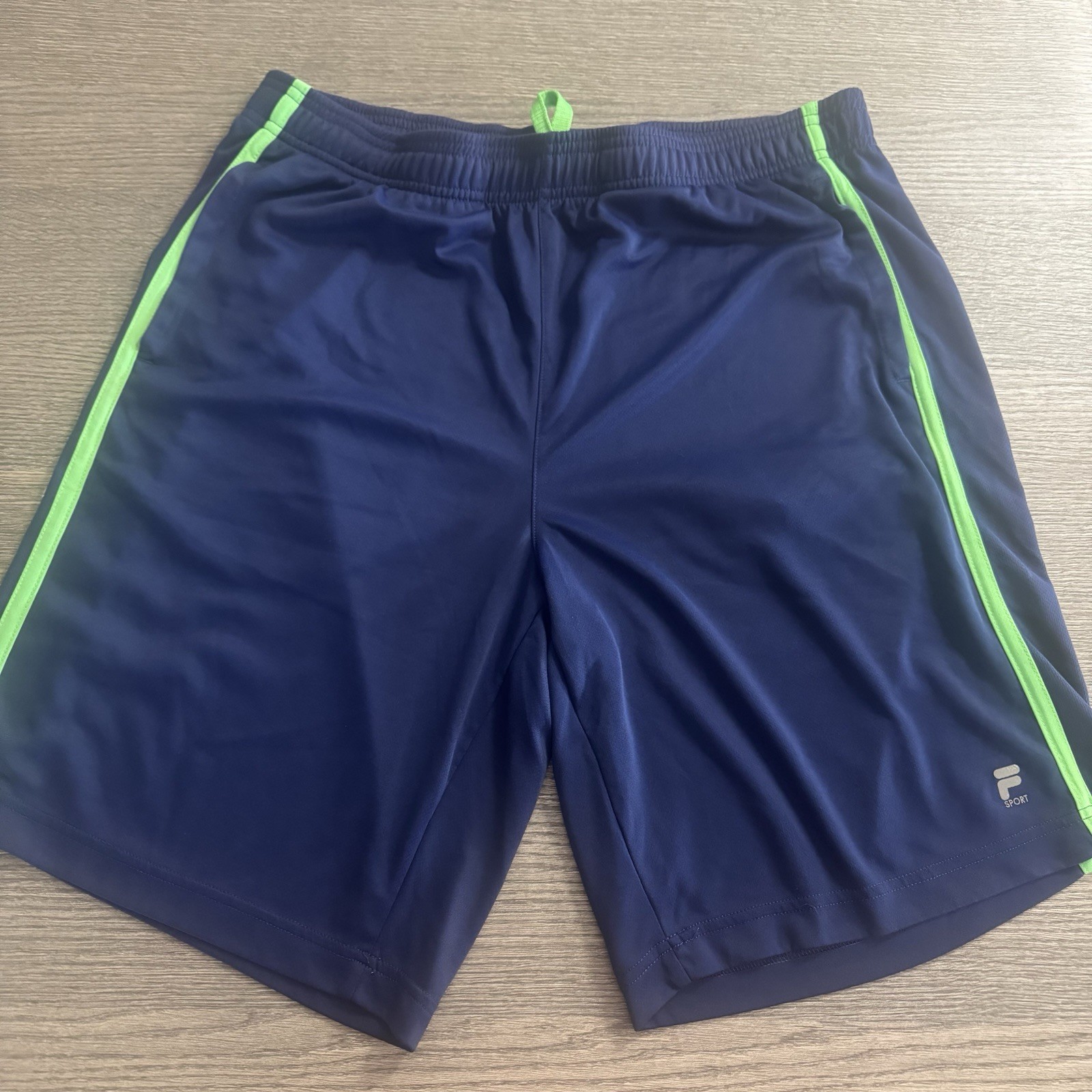 FILA SPORT pantaloncino running uomo taglia L blu navy tasche coulisse