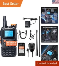 K6 Tri-Band 5W Radio Kit - Durable with High Gain Antenna & Keypad Functionality