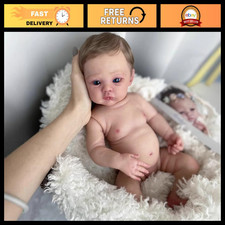 Lifelike Reborn Baby Doll 18" Silicone Full Body Girl, Realistic Newborn Toy Gif