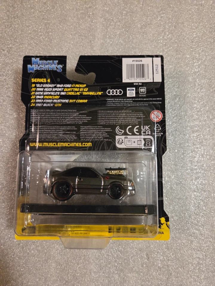 Muscle Machines 1993 Ford Mustang SVT Cobra 1:64 - Series 4 Model 23 - Image 4 of 4