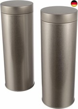 Dosenritter | 2 x runde Kaffeepaddose/Vorratsdose, aromadicht aus Metall für 