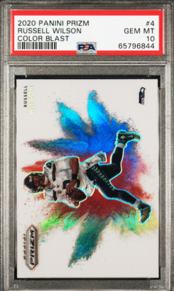 2020 RUSSELL WILSON PANINI PRIZM COLOR BLAST COLOR BLAST PSA 10