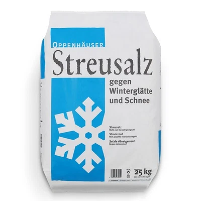 OPPENHÄUSER Winter Streusalz 25 kg Sack Auftausalz Körnung 0-5mm