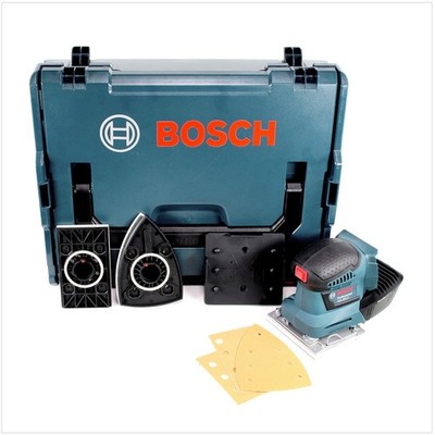 Bosch GSS 18V-10 Akku Schwingschleifer + 3x Schleifblatt + L-Boxx ( 06019D0202 )
