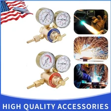 Solid Brass OXYGEN & ACETYLENE Regulators 4 Welding Fit Victor Gas Torch Cutting