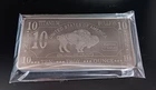 Ten Troy Ounces Fine .9999 Titanium Buffalo Bullion