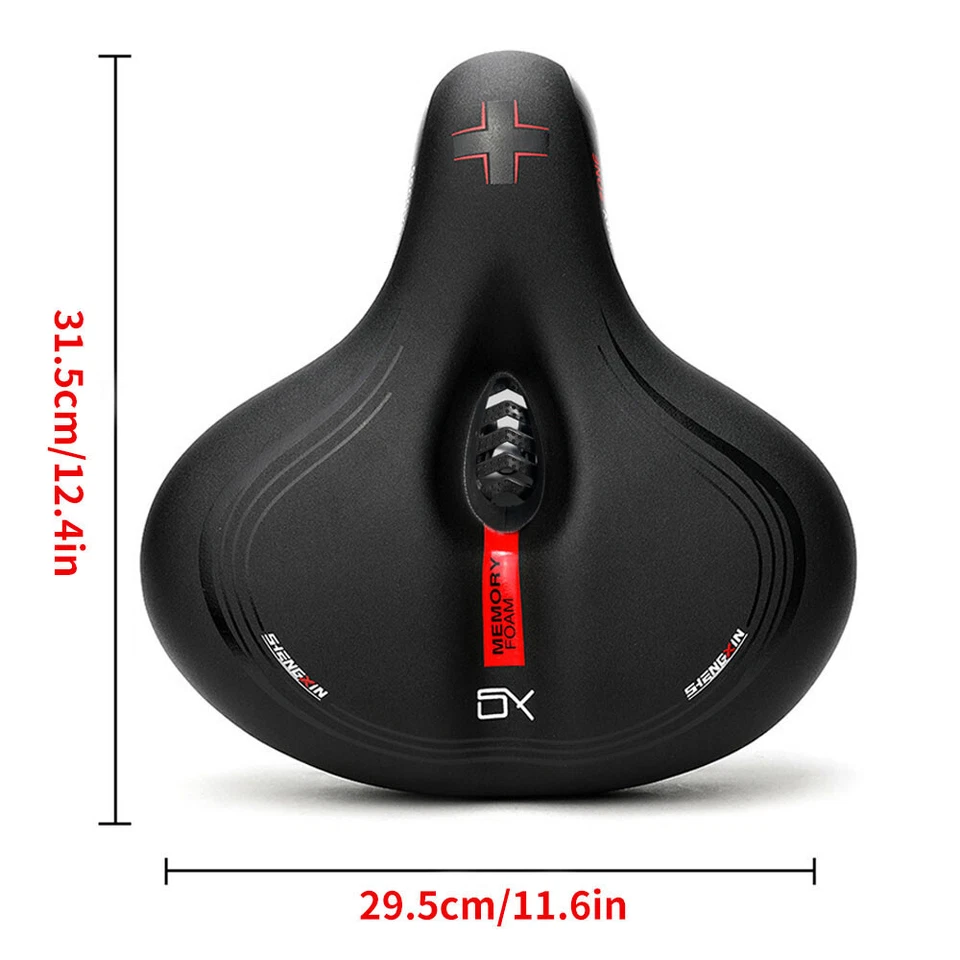 Cojín de aire de gran tamaño para silla de montar de bicicleta hueco cómodo ancho Big Bum Foto 2 de 4