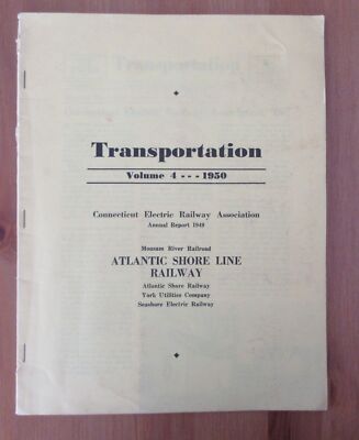 rare 1950 trolley book ATLANTIC SHORE LINE RAILWAY CUMMINGS YORK COUNTY MAINE