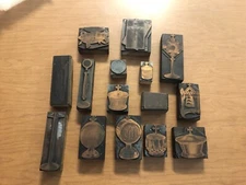 Antique Catholic Letterpress Printing Blocks Religious Liturgical  Monstrance
