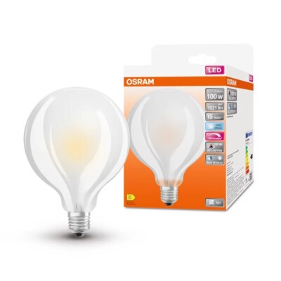OSRAM E27 Superstar Plus Globe LED Glühbirne in Kugelform dimmbar 11W wie 100W