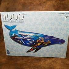 FX Schmid Jigsaw Puzzle 1000pcs Shaped Puzzle Humpback's World 2002 Whale Ocean