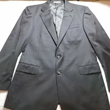 LAUREN RALPH LAUREN Trim Fit Wool Blazer Sport Coat Mens Sz 42R Black Pinstripe