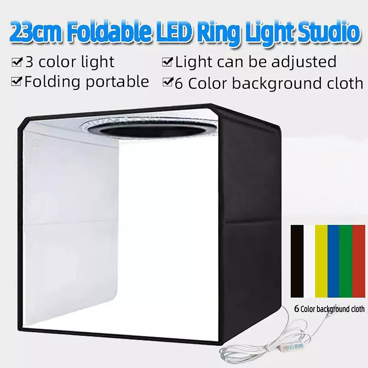 Mini Foldable Lightbox Photo Studio Photography Backdrop Portable