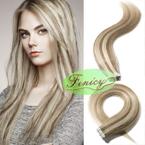 Seamless Tape In Human Hair Extensions Skin Weft Thick Hair Full Head20-40-60Pcs - Picture 78 of 98