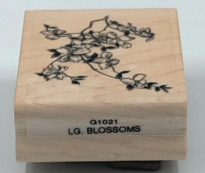 Stampington & Company 1994 Wooden Rubber Stamp Large Blossoms DogWood G1021 - Image 4 of 4