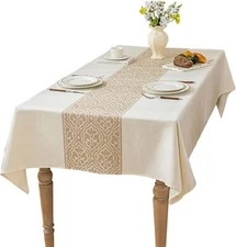 Linen Tablecloths for Rectangular Dining Tables, 6-Foot Tablecloths