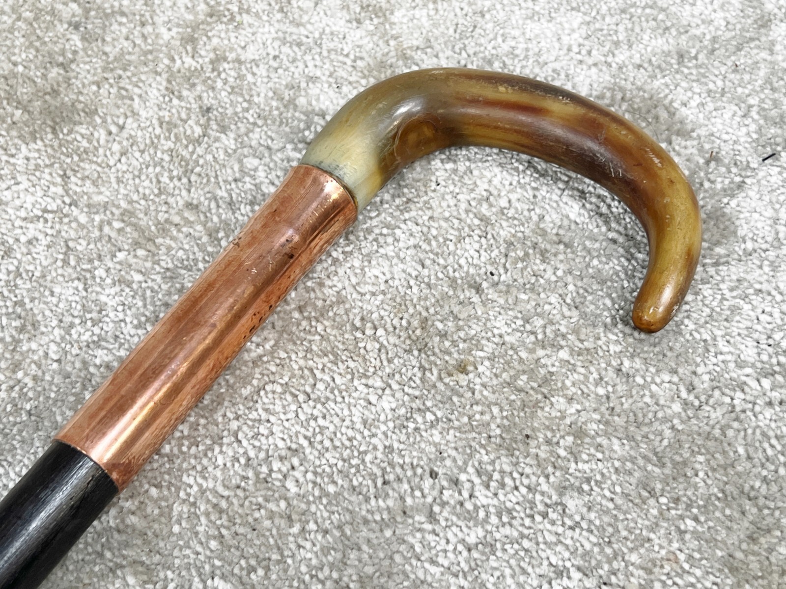 "ANTIGUO DE COLECCIÓN OOSA ESPAÑA MADERA ESPAÑOLA 33"" MANGO DE CAÑA DE CAÑA