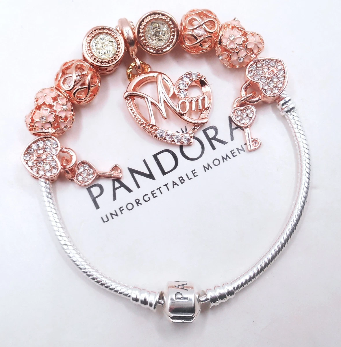 Pandora rose gold clearance charm bracelet