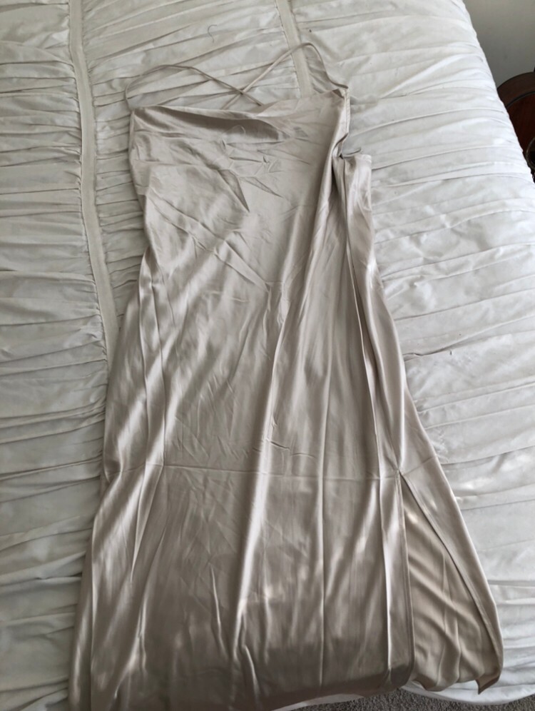 H&M Divided Satin Slip Dress Ivory Small Great Co… Gem