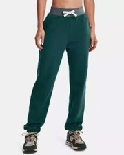 NWT UNDER ARMOUR Women's UA Playback Fleece Joggers Green / Gray SIZE S 1372384