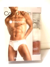 CALVIN KLEIN 3 PACK STRETCH HIP BRIEFS SIZE 2XLARGE NEW/BOX STYLE NB261953