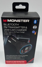 Monster Bluetooth Fm Transmitter 20W Car Charger-BRAND NEW