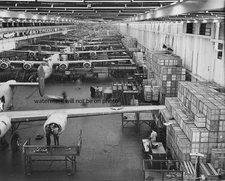 B-24E Liberator Bombers Assembly Line 8"x 10" World War II WW2 Photo 415