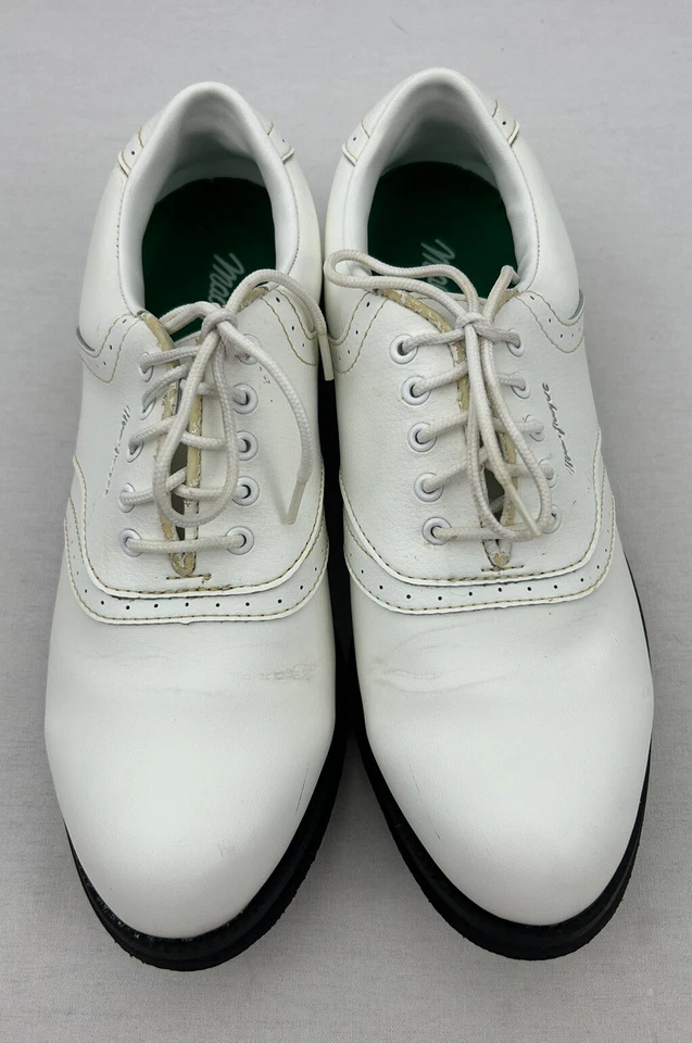 Zapatos de golf MacGregor talla 8 M para hombre sillín clásico estilo blanco 1978 picos Foto 4 de 4