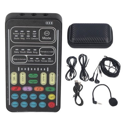 I9 Voice Changer Set Portable Recording Sound Card for Game Anchor Recording