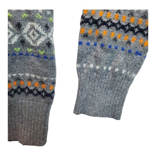 American Eagle Outfitters Fair Isle Athletic Sweater Men Sz M Rabbit Hair Angora - Picture 11 of 14