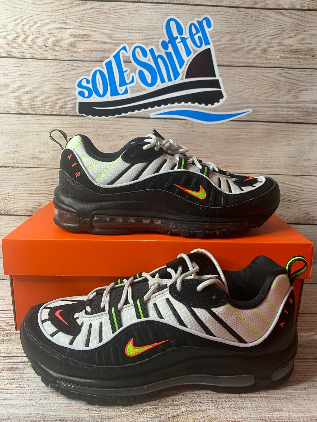 Size 7.5 - Nike Air Max 98 Neon Accents 