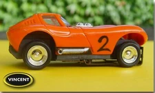 Vincent Wheels (A) (A) CENTERLINE CHROME W/TIRES FOR TJET SLOT CARS