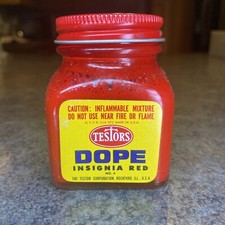 Vintage Testors insignia Red DOPE No.4 1/4 Pint