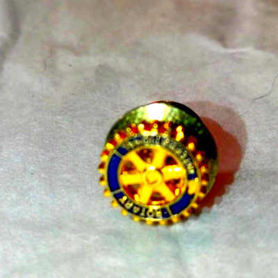 Rotary international vtg. Gold~Blue men's tie pin | eBay