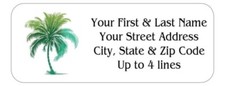 150 Palm Tree Gradient Mailing Return Address Labels Personalized  1 x 2 5/8 in.