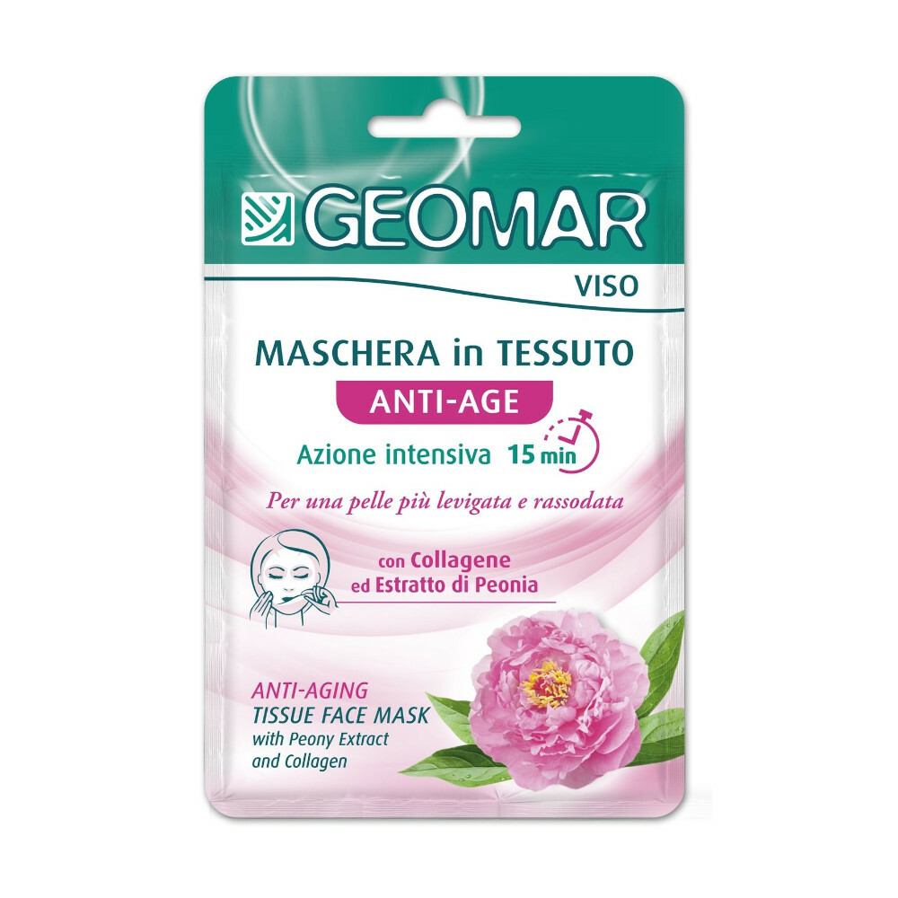 Geomar Maschera Viso In Tessuto Anti Age Ad Azione Inten Con Collagene Multiuso