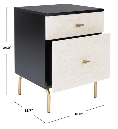 Safavieh GENEVIEVE 2 DRAWER NIGHTSTAND, Reduced Price 2172746400 NST5002C