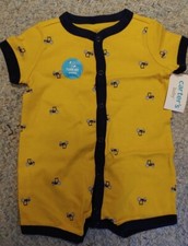 Carter's Boys One Piece Truck Short Outfit. Short Sleeve. Sz 6m. NWT. B40