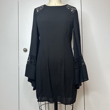 Express Dress Womens Size 2 Black Lace Sheath Cocktail Party Kimono Sleeves NWT