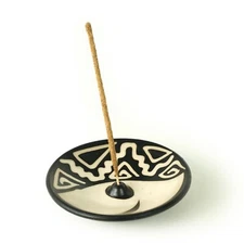 Incense Burner - Peruvian Ceramic Incense Burner for Stick Incense - 4.75"