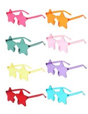 Star Shaped Sunglasses, Heart Sunglasses for Bachelorette Party, Colorful Par...