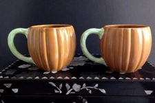 Ron Gordon Designs Ceramic Pumpkin Cider Mugs (Pair)