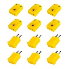K-Type Thermocouple Connector Adapter Cable Connector 6 Pairs Male and Female...
